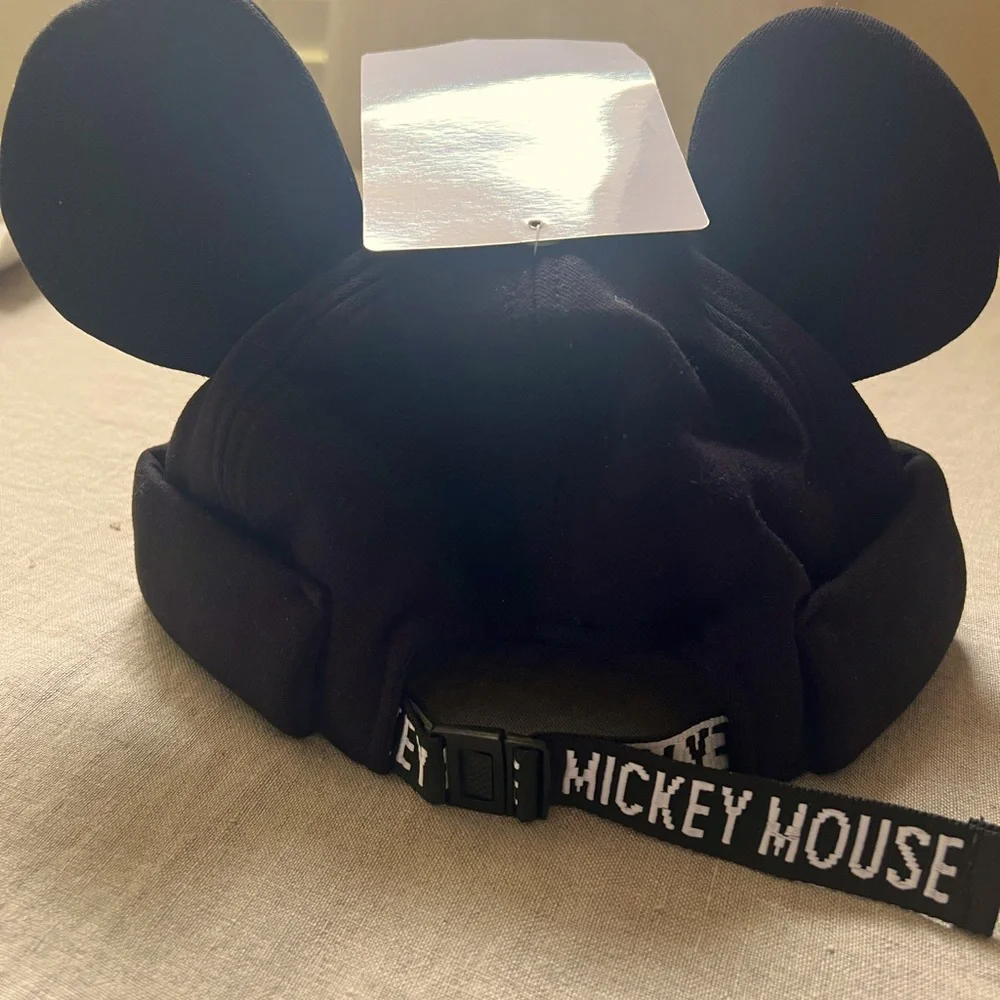 TOKYO DISNEY DISNEYLAND PARK Mickey Ears Beanie Hat RARE Black NWT - Picture 3 of 6